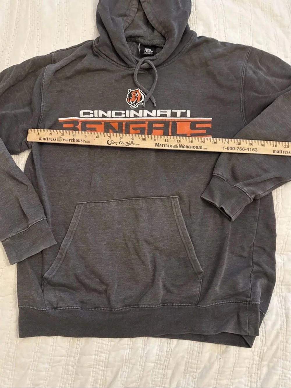 Vintage Cincinnati Bengals Hoodie Womens XL Gray NFL Football